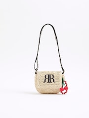 River Island Girls Mono Raffia Cross-Body Bag - Imagen 1 de 5