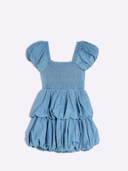 River Island Blue Girls Ballon Hem Dress - Image 2 of 4
