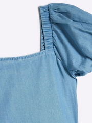River Island Blue Girls Ballon Hem Dress - Image 3 of 4