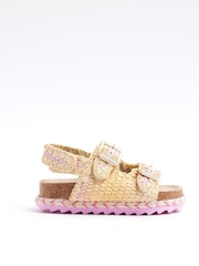 River Island Pink Girls Ombre Raffia Sandals - Image 1 of 5