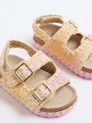 River Island Pink Girls Ombre Raffia Sandals - Image 5 of 5