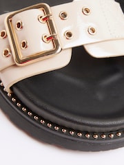River Island Brown Girls Eyelet Strap Chunky Sandals - Image 5 of 5