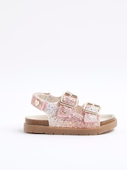River Island Pink Girls Glitter Ombre Sandals - Image 1 of 5