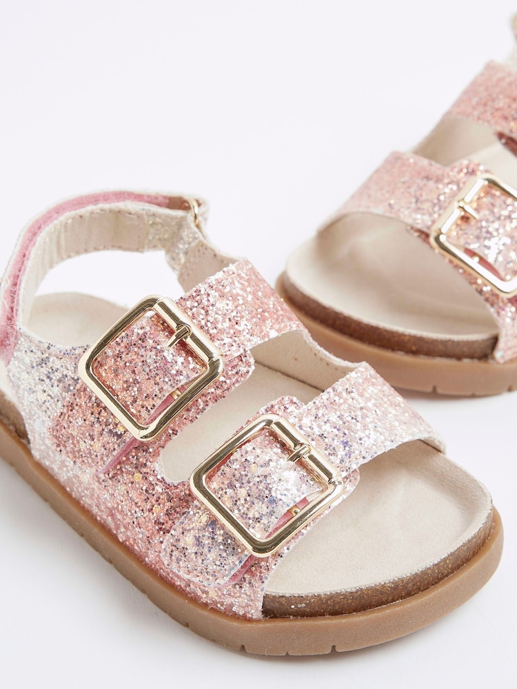 River Island Pink Glitter Ombre Sandals - Image 4 of 5