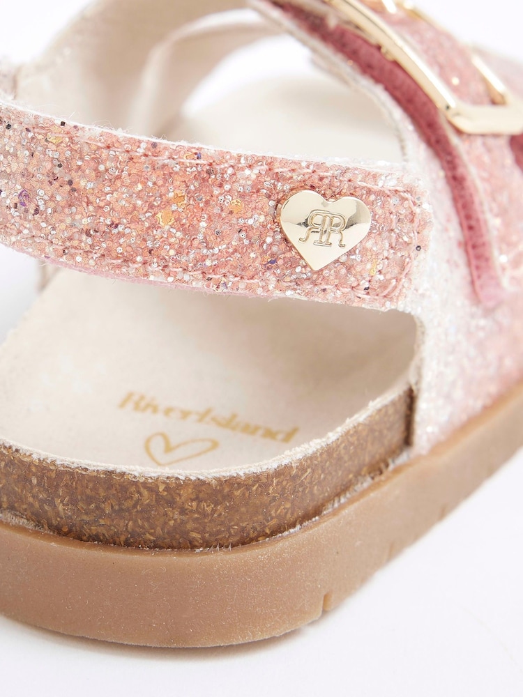 River Island Pink Girls Glitter Ombre Sandals - Image 5 of 5 River Island Pink Girls Glitter Ombre Sandals - Image 5 of 5