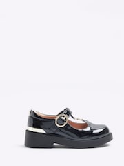 River Island Black Girls Patent T-Bar Mary Jane Shoes - Image 1 of 4