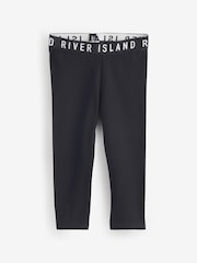 River Island Pink Girls Waistband Leggings 3 Pack - Image 4 of 4