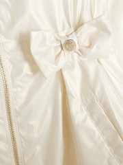 River Island Cream Girls Clinched Frill Raincoat - Image 4 of 4