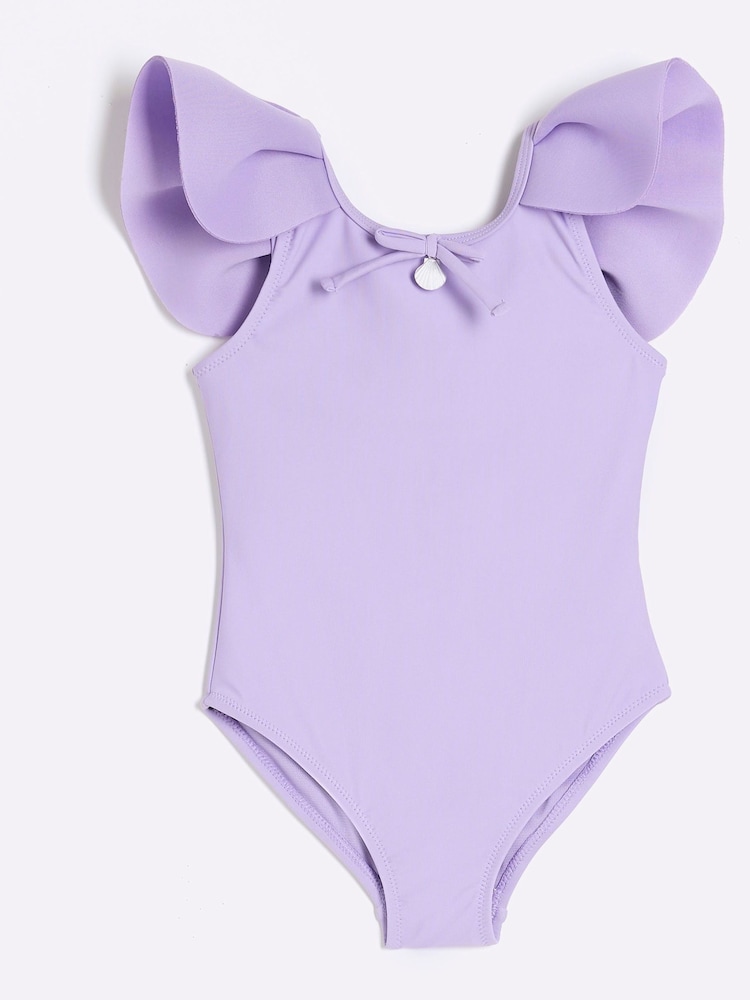 River Island – Mädchen-Badeanzug mit Muschel-Anhänger - Bild 1 von 4