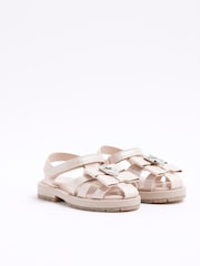 وردي - صندل بأحزمة مزيّن بفيونكة للبنات من River Island - Image 2 of 5