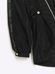 River Island Black Girls Clinched Frill Raincoat - Image 4 of 5