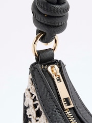 River Island Black Girls Crochet Scoop Bag - Image 4 of 6