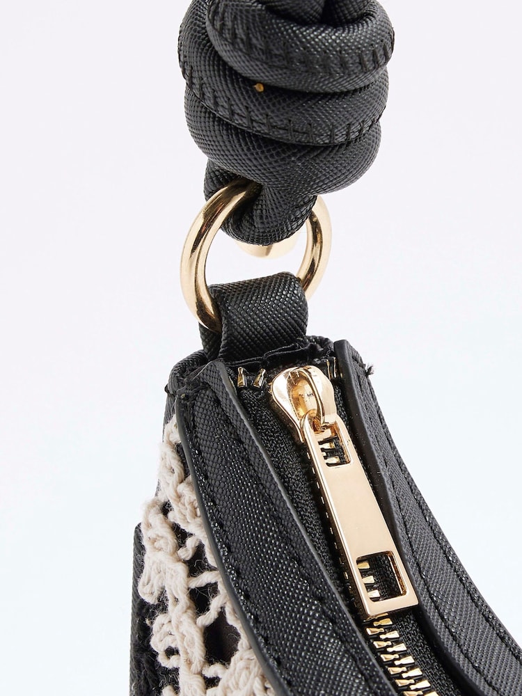 River Island дівчата Crochet Scoop Bag - Image 4 of 6