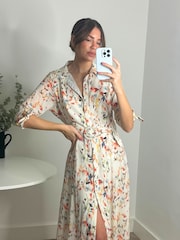 أبيض - فستان قميص بحزام Daphne من Style Cheat - صورة 4 من 4