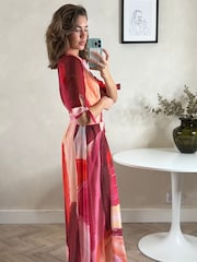 Светло-розовая - С ремнем платье-рубашка Style Cheat Daphne - Изображение 3 из 5