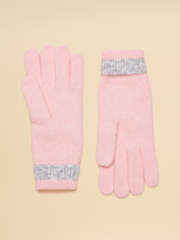 Joules Popley Pink/Grey Gloves - Image 2 of 3 Joules Popley Pink/Grey Gloves - Image 2 of 3
