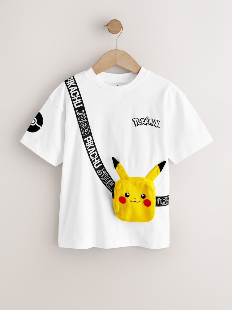 White Pokemon Short Sleeve Bag T-Shirt (4-14yrs) - Image 1 of 4