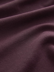 Burgundy Red Regular Fit Short Sleeve Pique Polo Shirt - Image 2 of 3