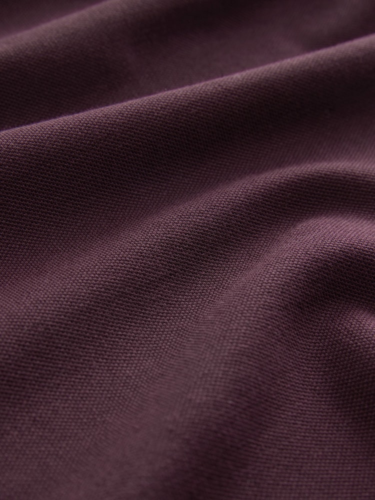 Burgundy Red Regular Fit Short Sleeve Pique Polo Shirt - Image 2 of 3