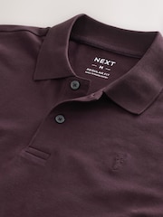 Burgundy Red Regular Fit Short Sleeve Pique Polo Shirt - Image 3 of 3