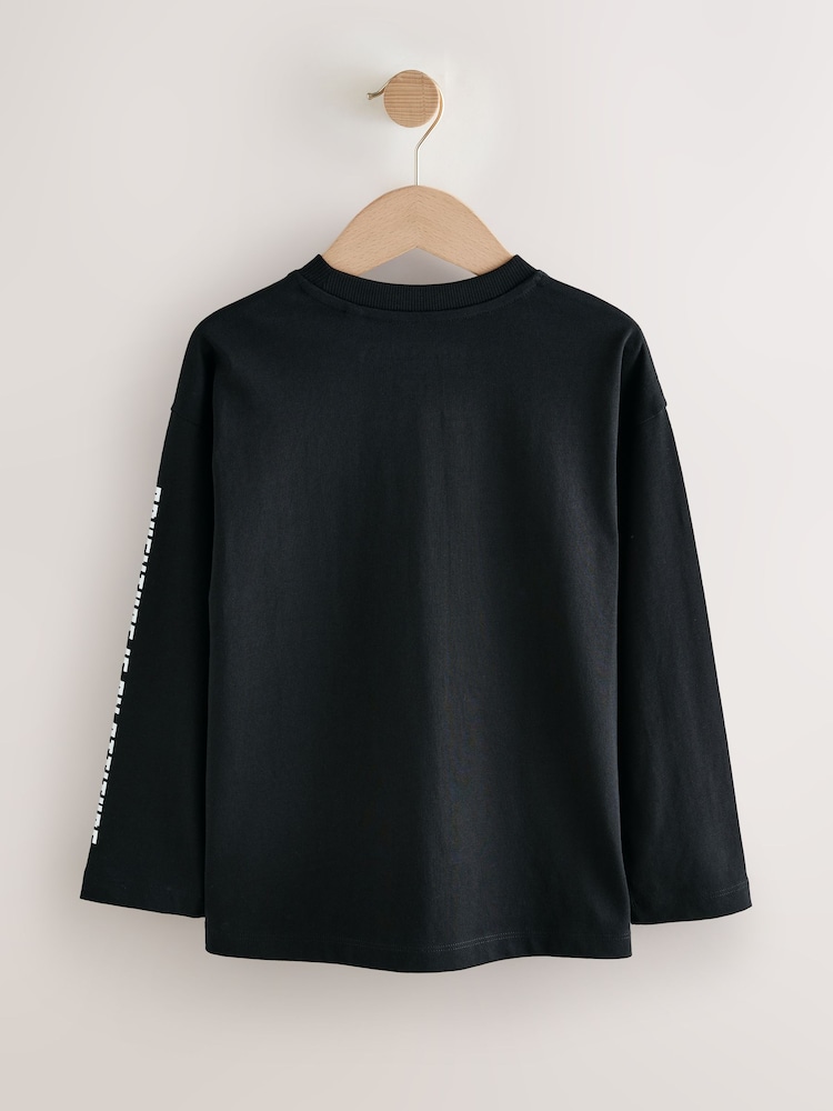 Black Creeper Minecraft Long Sleeve T-Shirt (3-16yrs) - Image 2 of 4