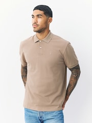 Neutral Regular Fit Short Sleeve Pique Polo Shirt - Image 1 of 7