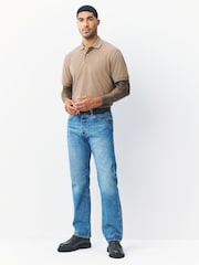 Neutral Regular Fit Short Sleeve Pique Polo Shirt - Image 2 of 7