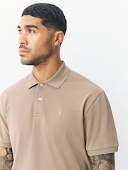 Neutral Regular Fit Short Sleeve Pique Polo Shirt - Image 4 of 7