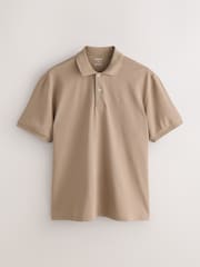 Neutral Regular Fit Short Sleeve Pique Polo Shirt - Image 5 of 7