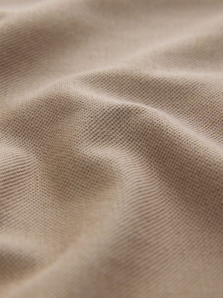 Neutral Regular Fit Short Sleeve Pique Polo Shirt - Image 7 of 7 Neutral Regular Fit Short Sleeve Pique Polo Shirt - Image 7 of 7