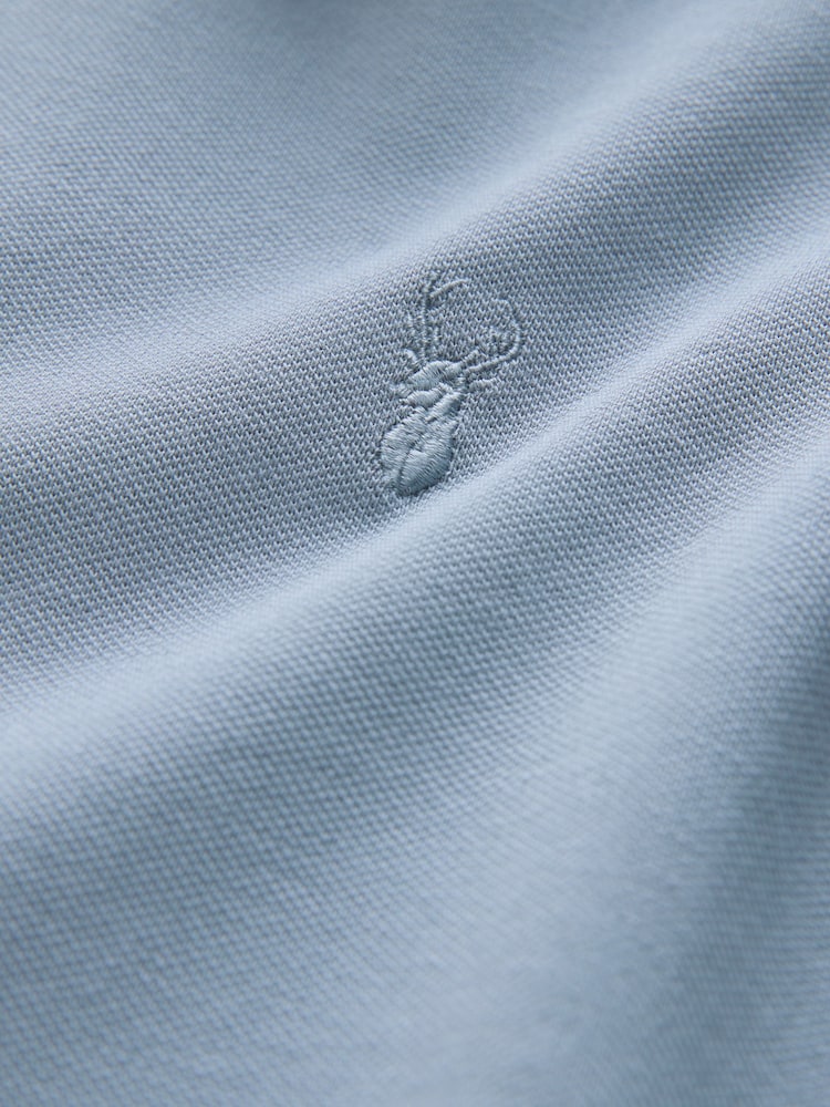 Steel Blue Regular Fit Short Sleeve Pique Polo Shirt - Image 7 of 7 Steel Blue Regular Fit Short Sleeve Pique Polo Shirt - Image 7 of 7
