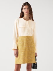 LK Bennett Cream Birch Viscose Sailor Collar Blouse - Image 3 of 5