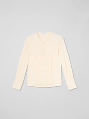 LK Bennett Cream Birch Viscose Sailor Collar Blouse - Image 5 of 5