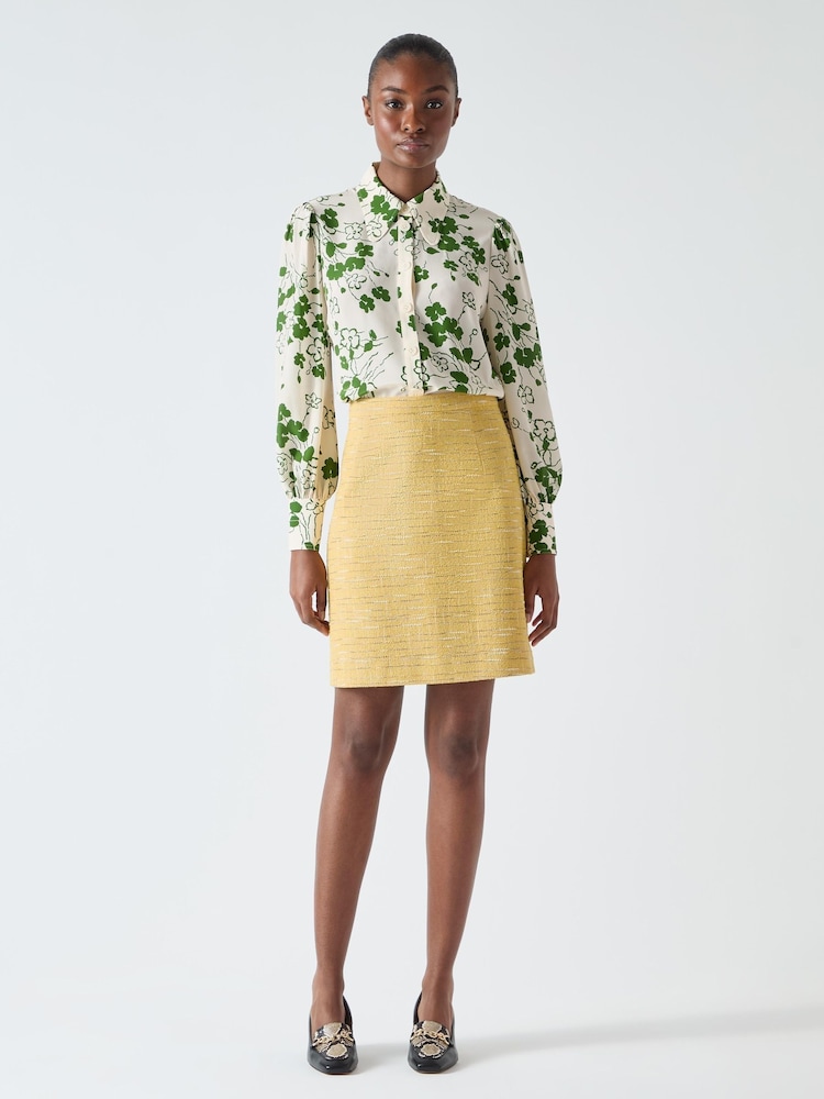 LK Bennett Varley Cotton Blend Tweed Mini Skirt - Image 1 of 4