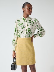 LK Bennett Varley Cotton Blend Tweed Mini Skirt - Image 2 of 4