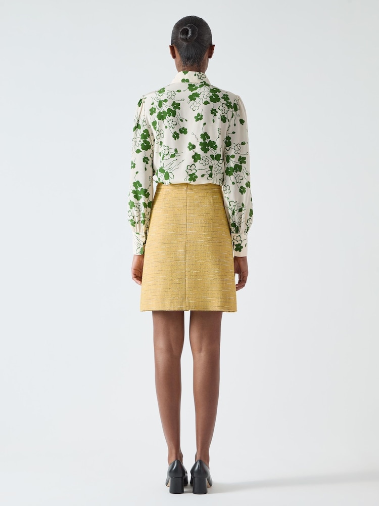 LK Bennett Varley Cotton Blend Tweed Mini Skirt - Image 4 of 4