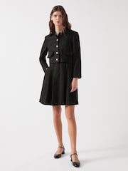 LK Bennett Black Lydia Linen Cropped Jacket - Image 1 of 6