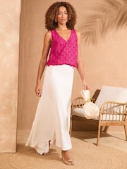 Love & Roses Berry Pink 3D Spot V-Neck Vest - Image 2 of 4