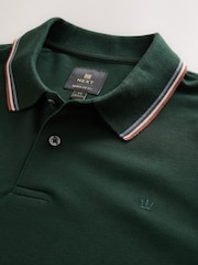 Green Regular Fit Short Sleeve Tipped Polo Shirt - Image 2 of 3