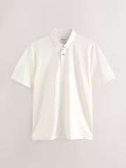 Grey/Ecru/Burgundy Red Plain Motionflex Short Sleeve Jersey Polo Shirts 3 Pack - Image 10 of 12