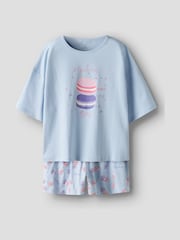 Name It Blue Macaron Print Pyjama Set - Image 1 of 1