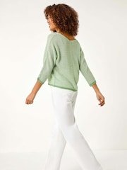 Roman Green Stitch Detail Knit Jumper - Image 3 of 5