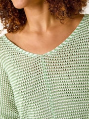 Roman Green Stitch Detail Knit Jumper - Image 4 of 5