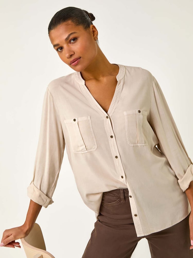 Roman Natural Buttoned Pocket Shirt - Image 1 of 5