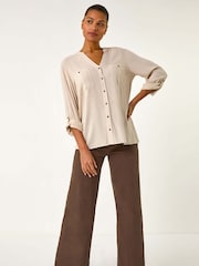 Roman Natural Buttoned Pocket Shirt - Image 2 of 5