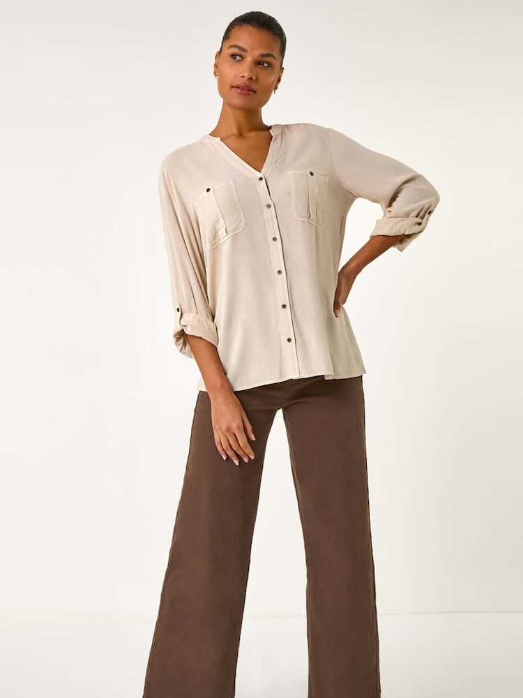 Roman Natural Buttoned Pocket Shirt - Image 2 of 5