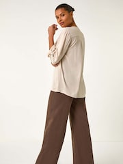 Roman Natural Buttoned Pocket Shirt - Image 3 of 5