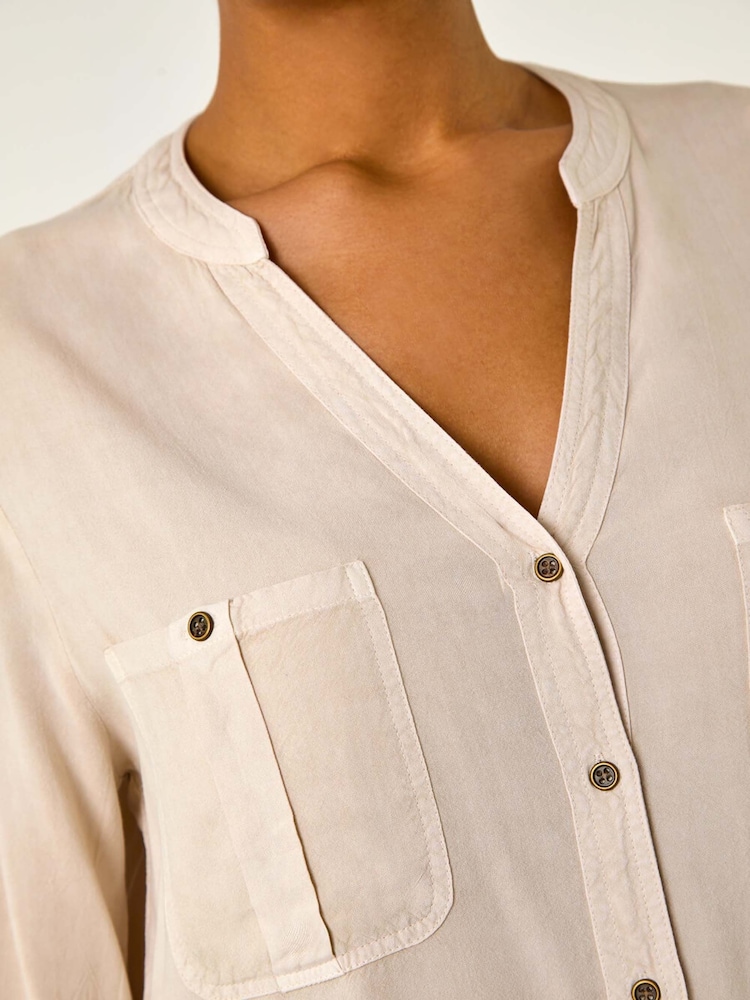 Roman Natural Buttoned Pocket Shirt - Image 5 of 5