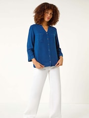 Roman Blue Buttoned Pocket Shirt - Image 2 of 5