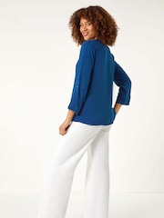 Roman Blue Buttoned Pocket Shirt - Image 3 of 5